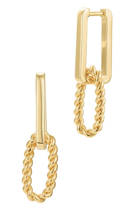 Mixed Link Drop Earrings
