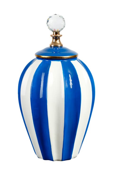 Classis Stripe Vase with Lid, Large