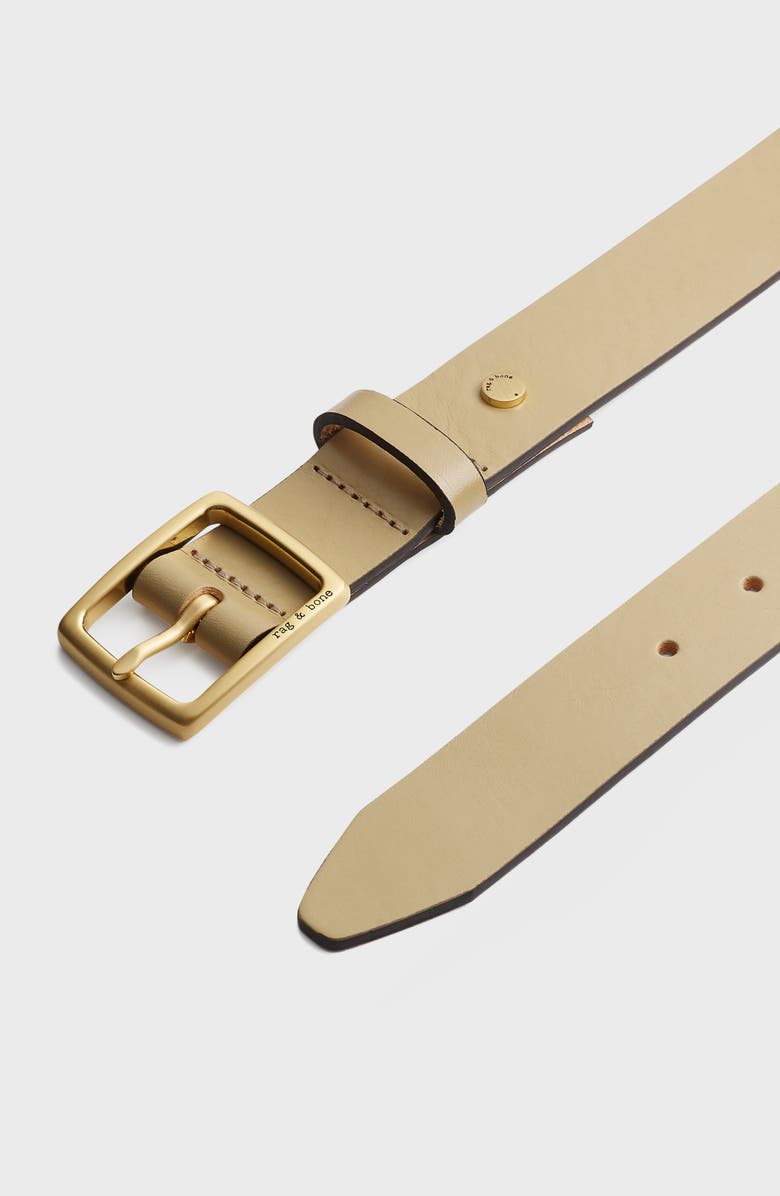 rag & bone Boyfriend Leather Belt, Alternate, color, Dune
