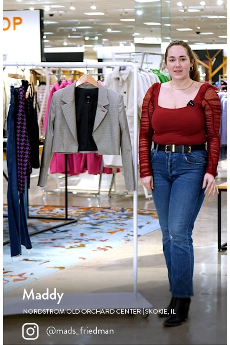 Houndstooth Check Crop Blazer video