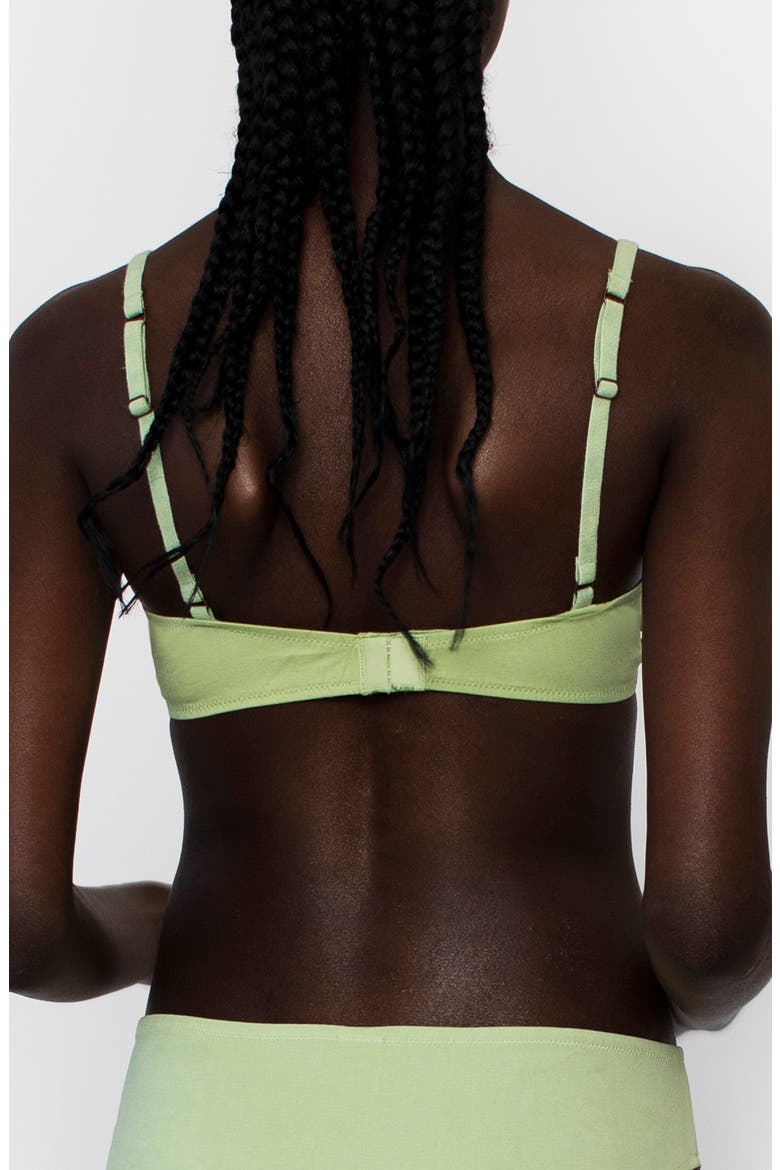 Plant Dyed Organic Cotton Full Cup Wire Free Bra, Alternate, color, SAGE