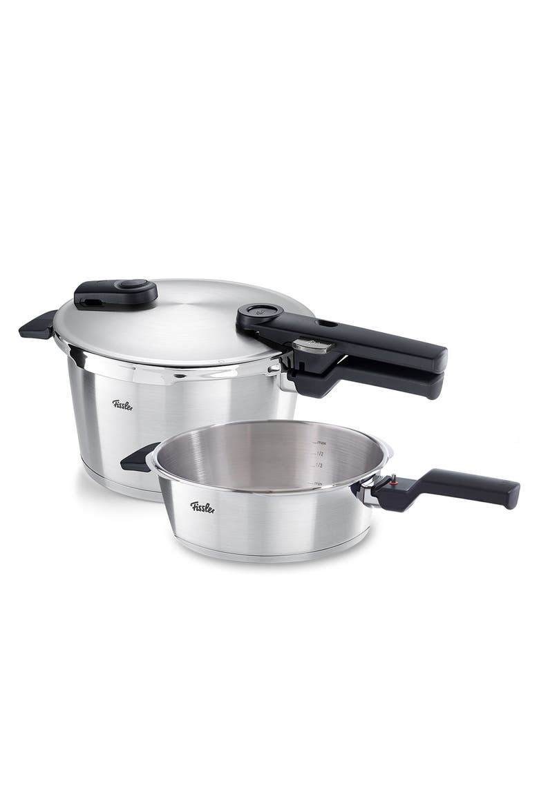 Vitaquick Premium Set,  Pressure Skillet and Pressure Cooker, Main, color, Stainless Steel