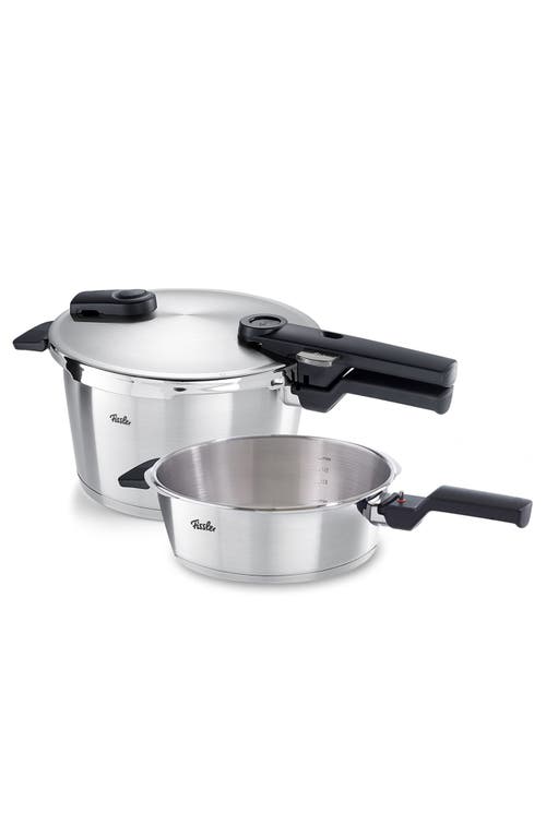 Fissler Vitaquick Premium 2-piece 2.6-quart Pressure Skillet & 4.8-quart Pressure Cooker Set