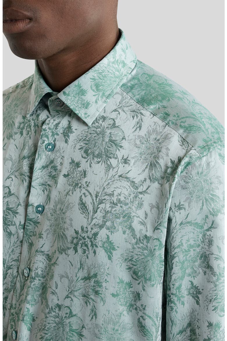 Roma Cotton Dress Shirt, Alternate, color, GREEN