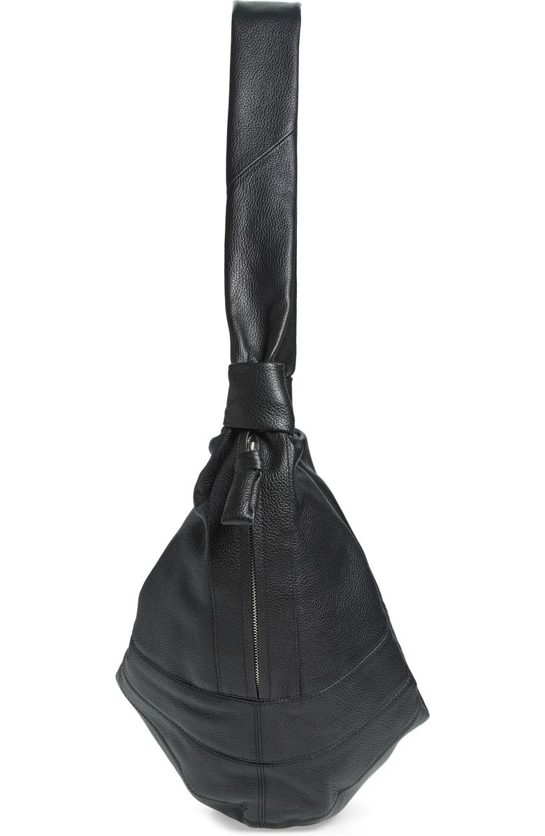Lemaire Large Croissant Leather Bag, Alternate, color, Black