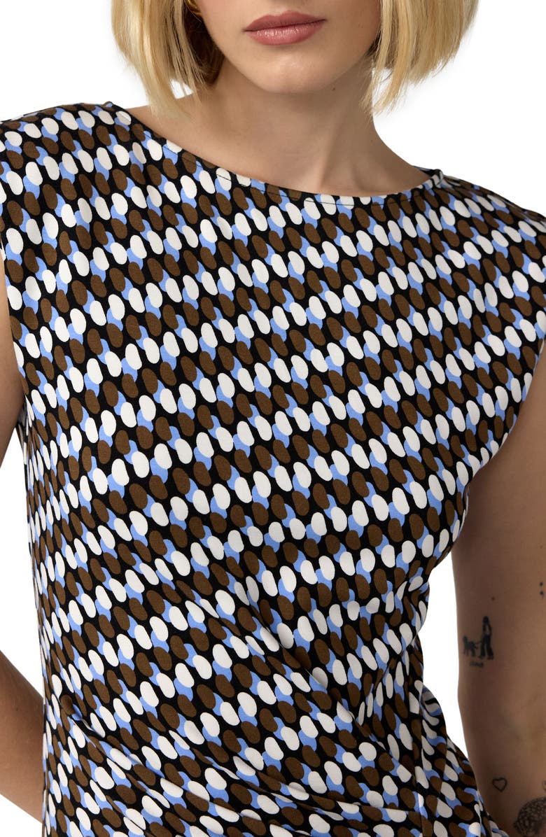 DVF Andie Dot Print Jersey Midi Dress, Alternate, color, Jelly Dot Mini Multi