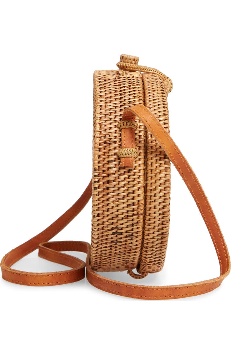 Street Level Oval Rattan Canteen Bag, Alternate, color,