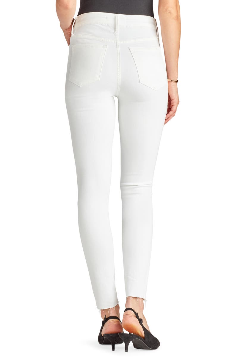 Sam Edelman The Stiletto High Waist Button Fly Raw Hem Ankle Skinny Jeans, Alternate, color, 