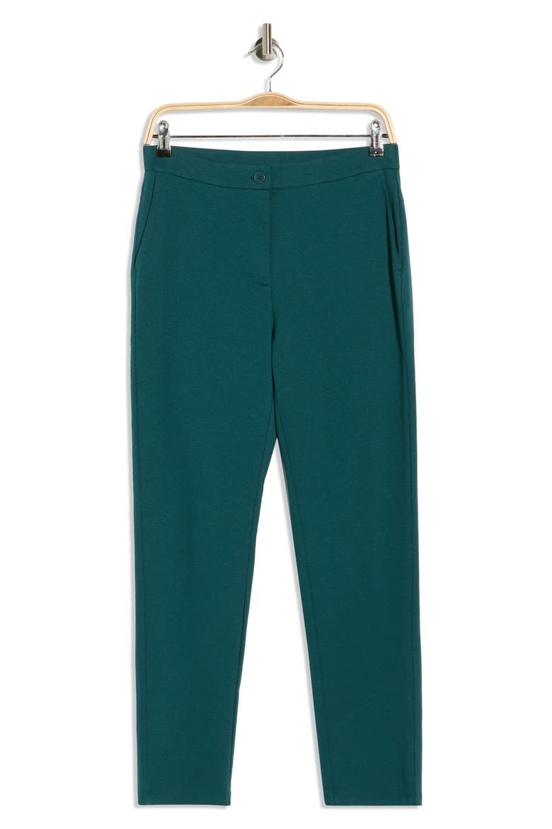 High Waist Ponte Ankle Pants, Alternate, color, AEGEAN