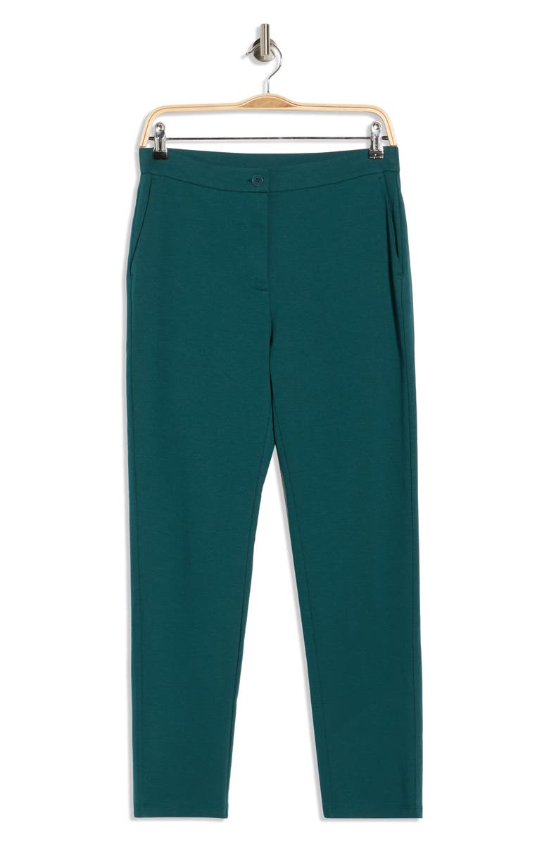 Eileen Fisher High Waist Ponte Ankle Pants, Main, color, Aegean