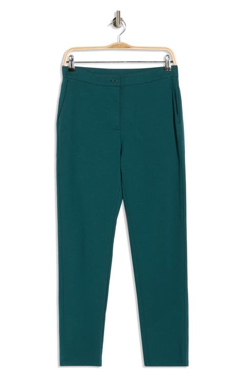 High Waist Ponte Ankle Pants