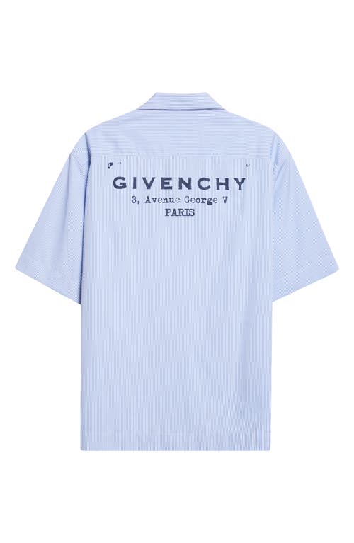 Givenchy Cotton Striped Shirt Stamp In Blue