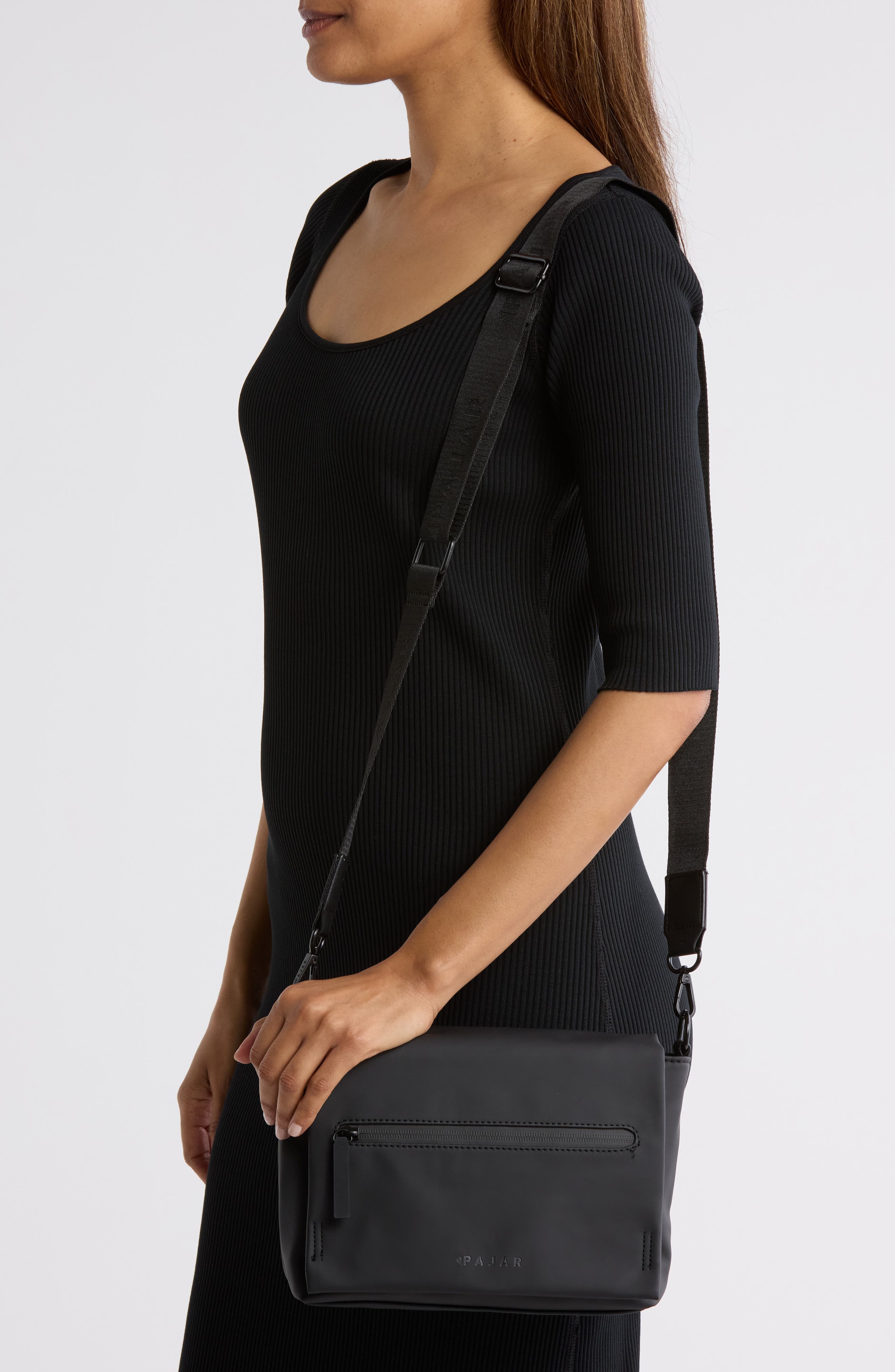 Pajar Jiro Waterproof Flap Crossbody Bag, Alternate, color, Black