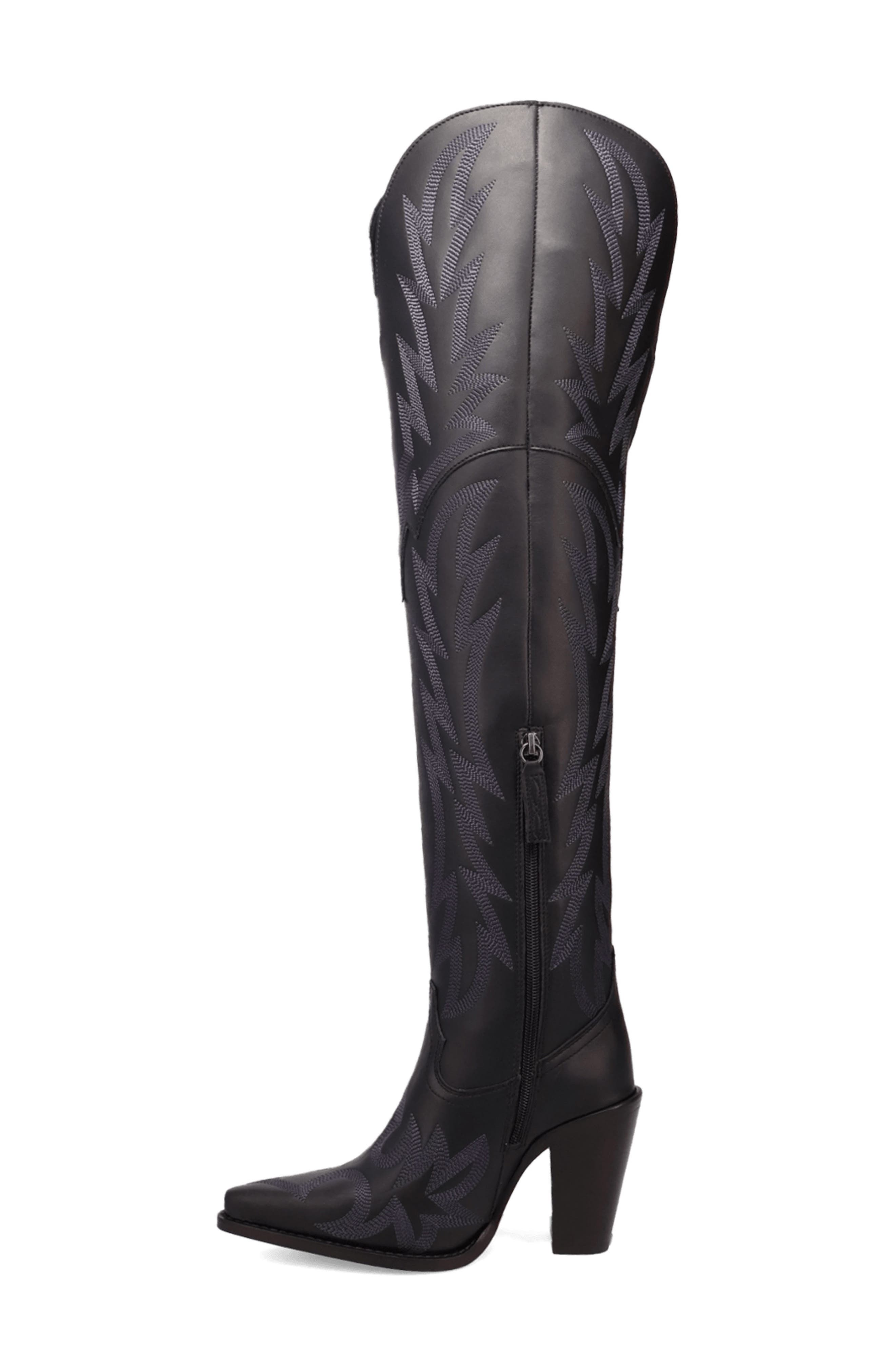 Diva Over the Knee Boot, Alternate, color, BLACK SMOOTH