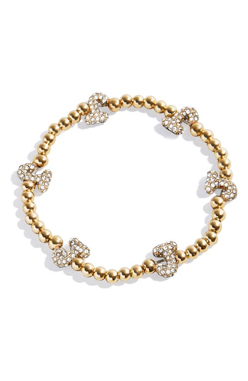 Baublebar Pisa Pavé Heart Station Beaded Bracelet