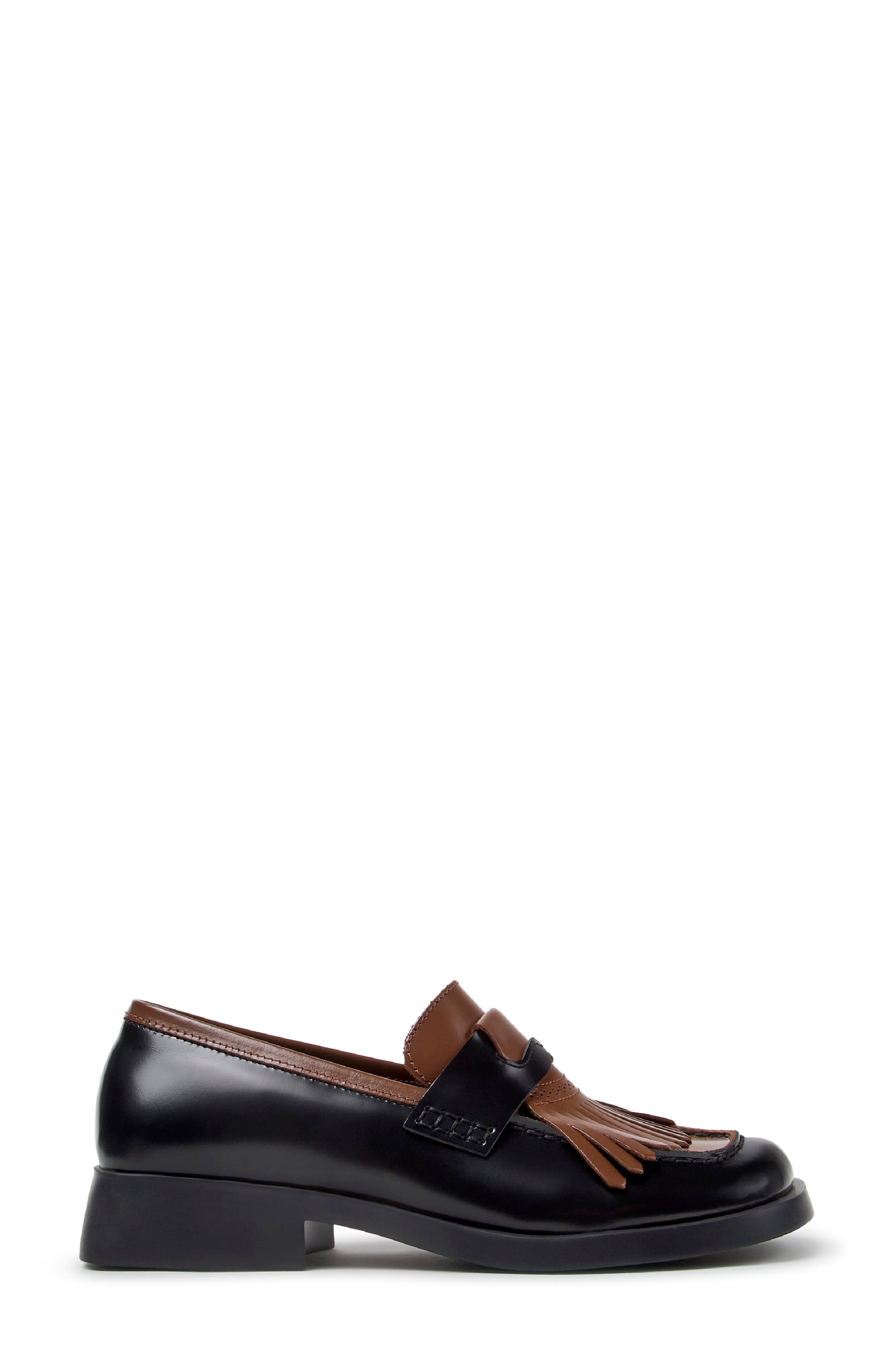 Donna Twins Mismatch Loafer, Alternate, color, MEDIUM BROWN