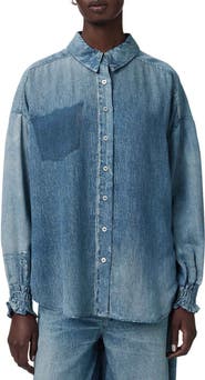 AllSaints Charli Button-Up Denim Shirt