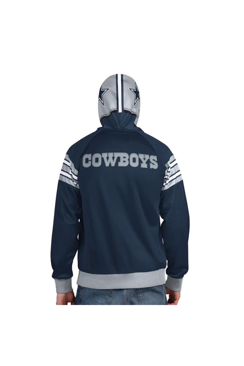 Men's Pro Player Navy/Gray Dallas Cowboys Helmet Full-Zip Hooded Track Jacket, Alternate, color, Navy