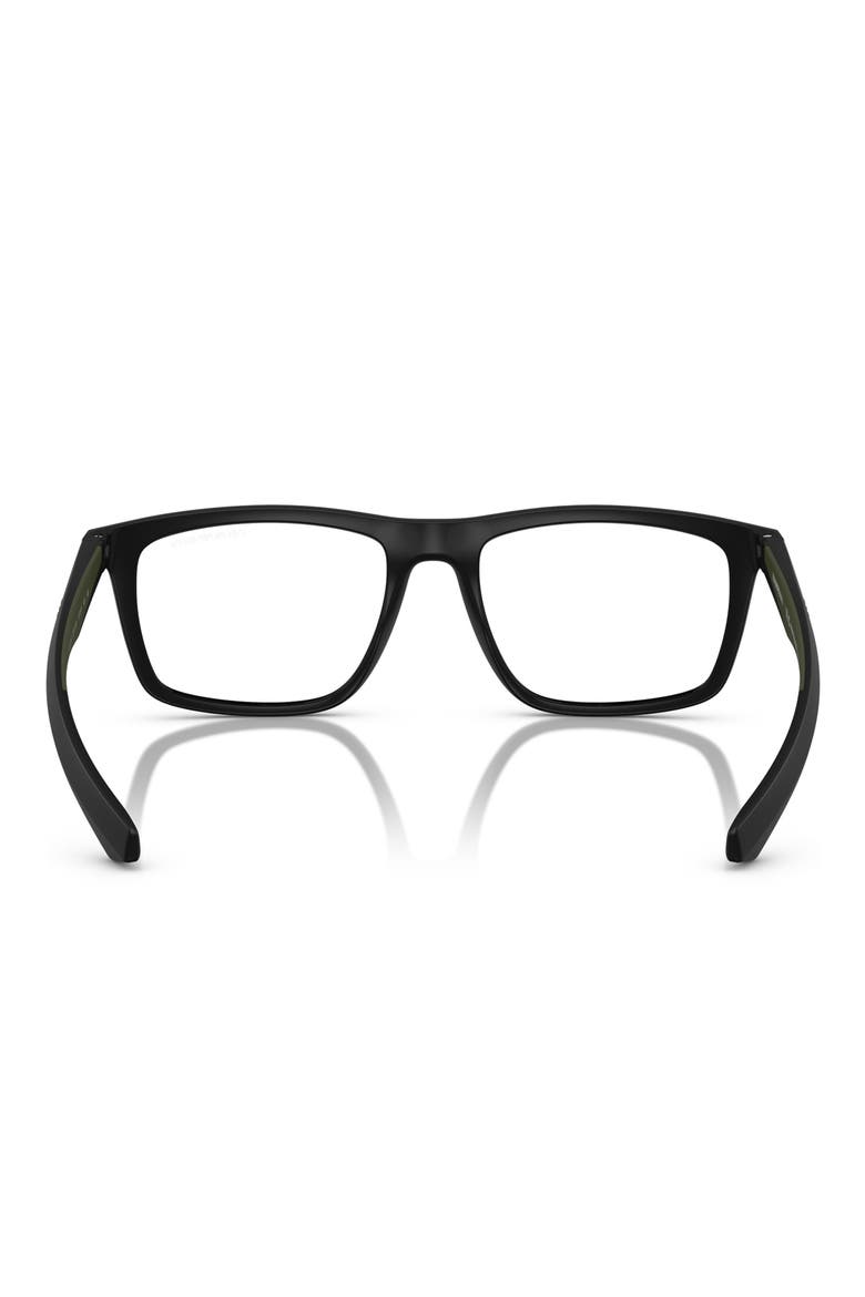 55mm Square Optical Glasses, Alternate, color, MATTE BLACK / CLEAR