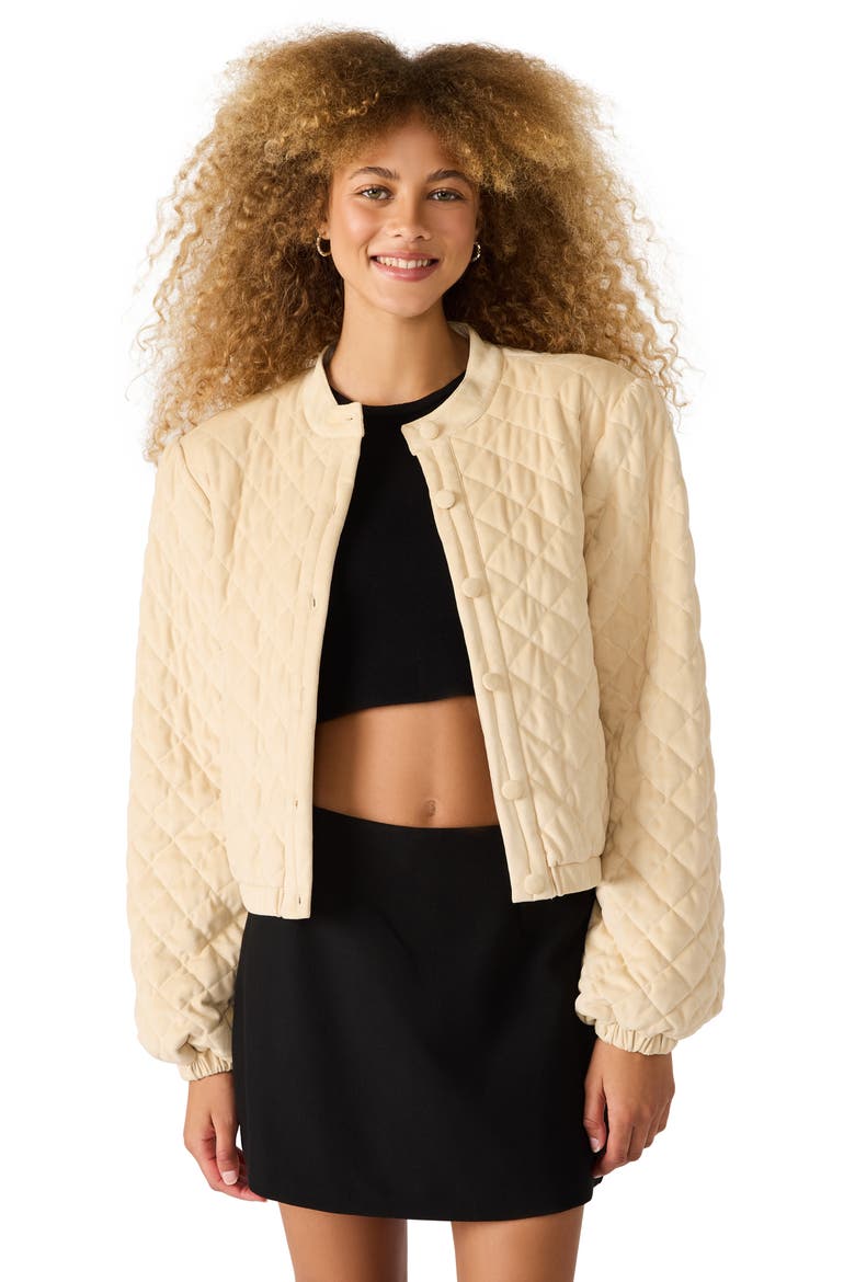 Brylee Quilted Jacket, Alternate, color, IRISH CREAM