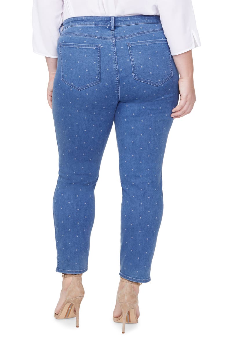 Slim Straight Ankle Jeans, Alternate, color, BEACHSIDE POLKA DOT