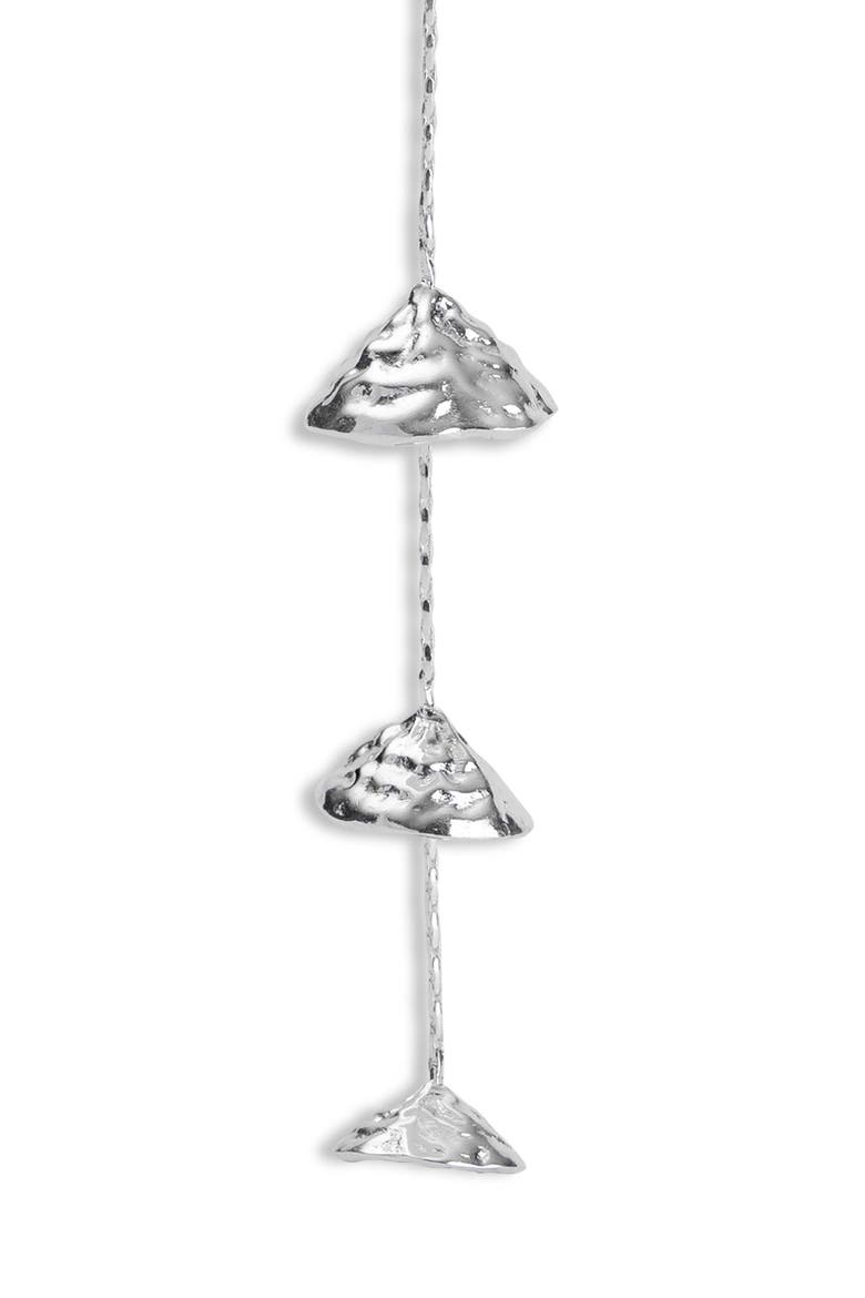 Rani Hammered Linear Drop Earrings, Alternate, color, SILVER