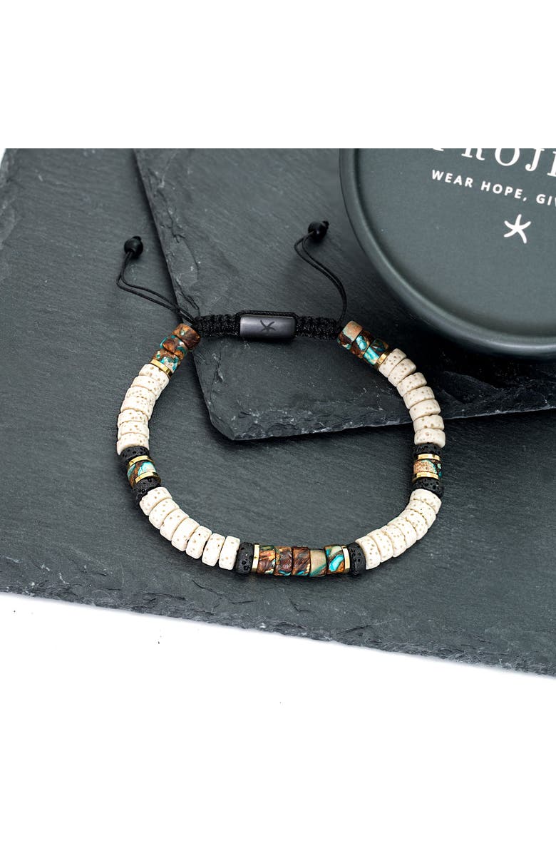 Starfish Project Vanguard Lava Bead Men's Bracelet, Alternate, color, Black