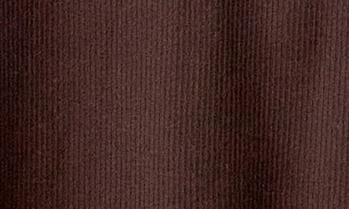 Endless Rose Mock Neck Long Sleeve Rib Sweater Midi Dress In Brown