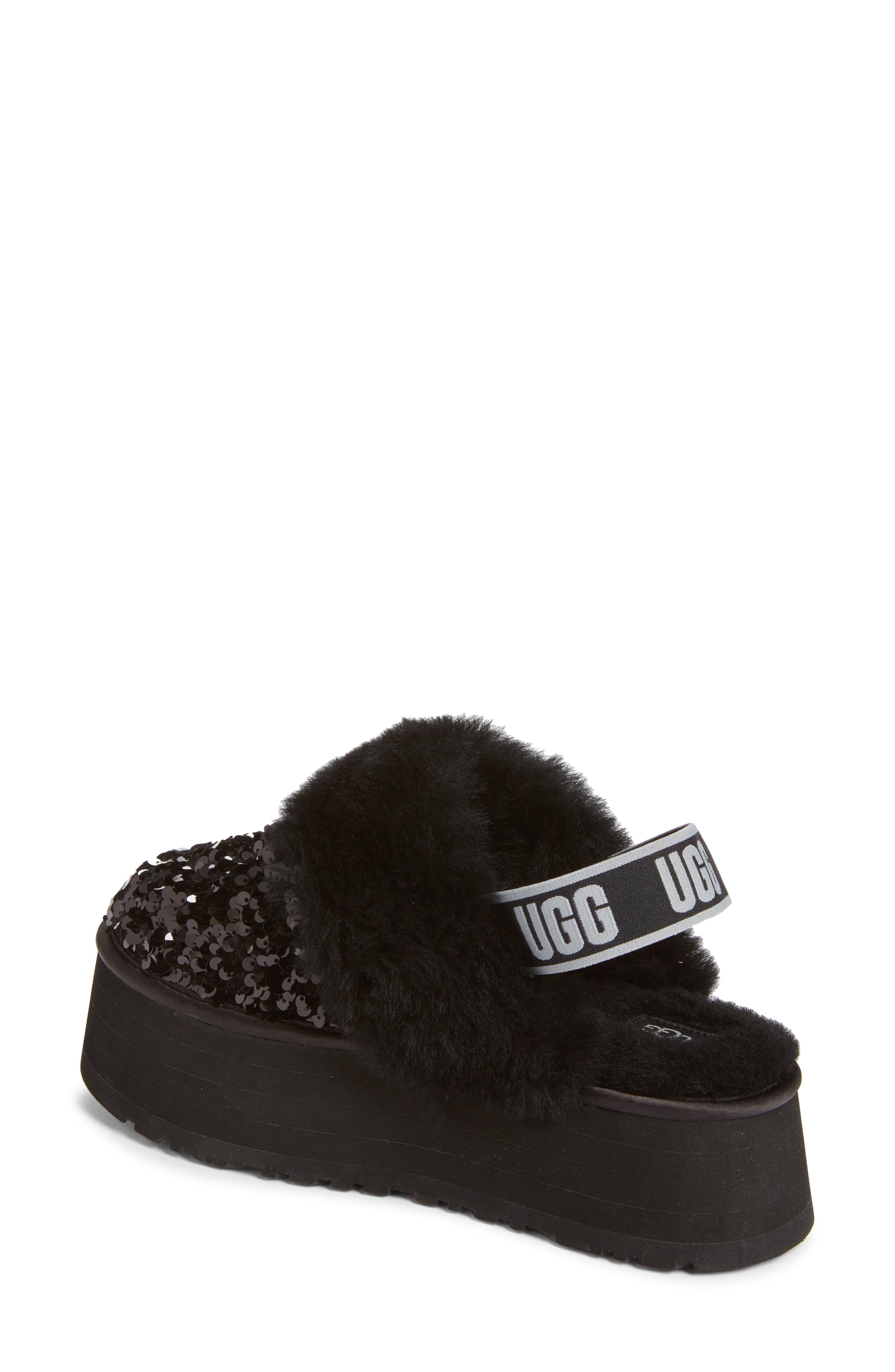 UGG<sup>®</sup> Funkette Chunky Sequin Genuine Sheepskin Detail Clog, Alternate, color, 