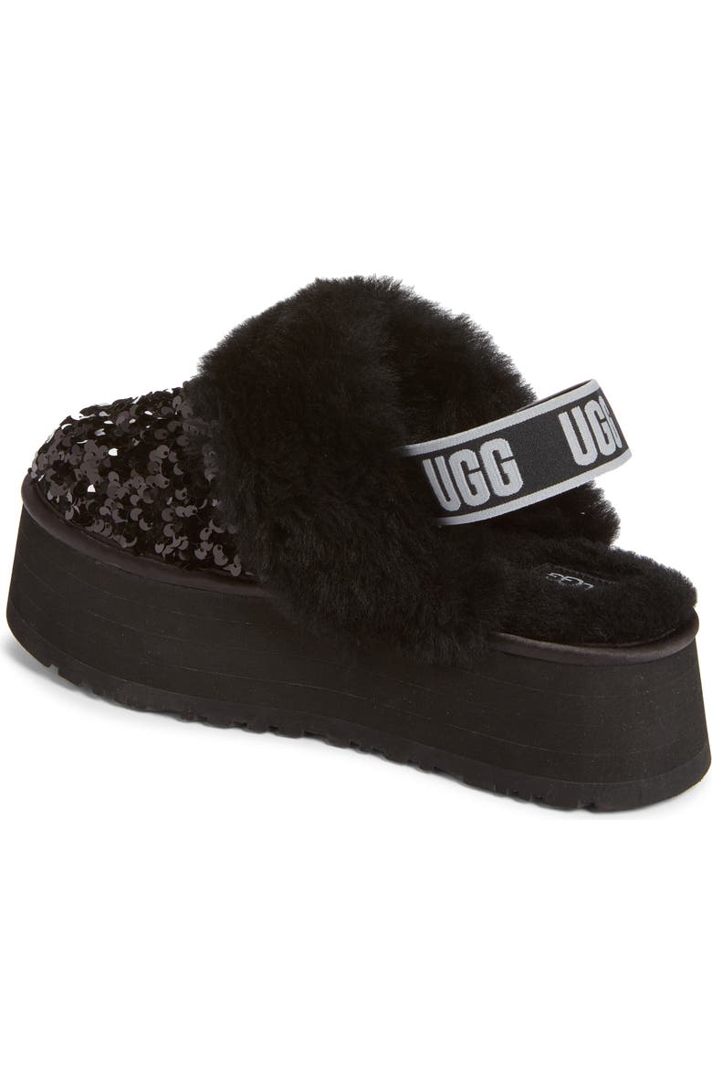 UGG<sup>®</sup> Funkette Chunky Sequin Genuine Sheepskin Detail Clog, Alternate, color,