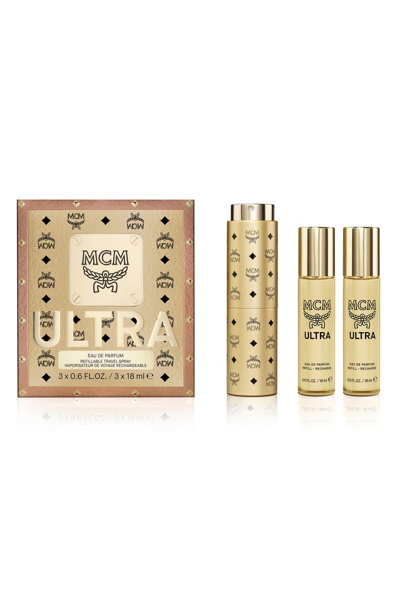 MCM Ultra Refillable Eau de Parfum Travel Spray Set USD $100 Value, Main, color, 