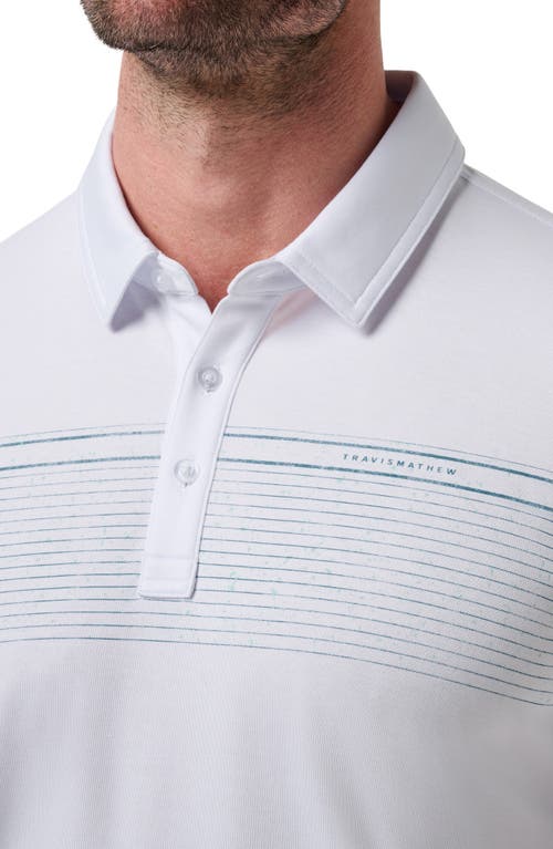 Travismathew Overstay Chest Stripe Polo In White