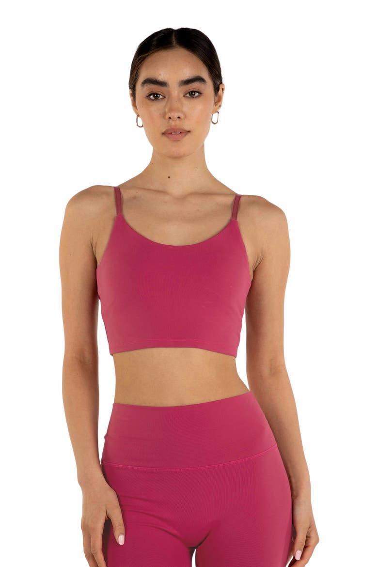 Melanie Crop Cloudlux Bra, Main, color, Fuschia