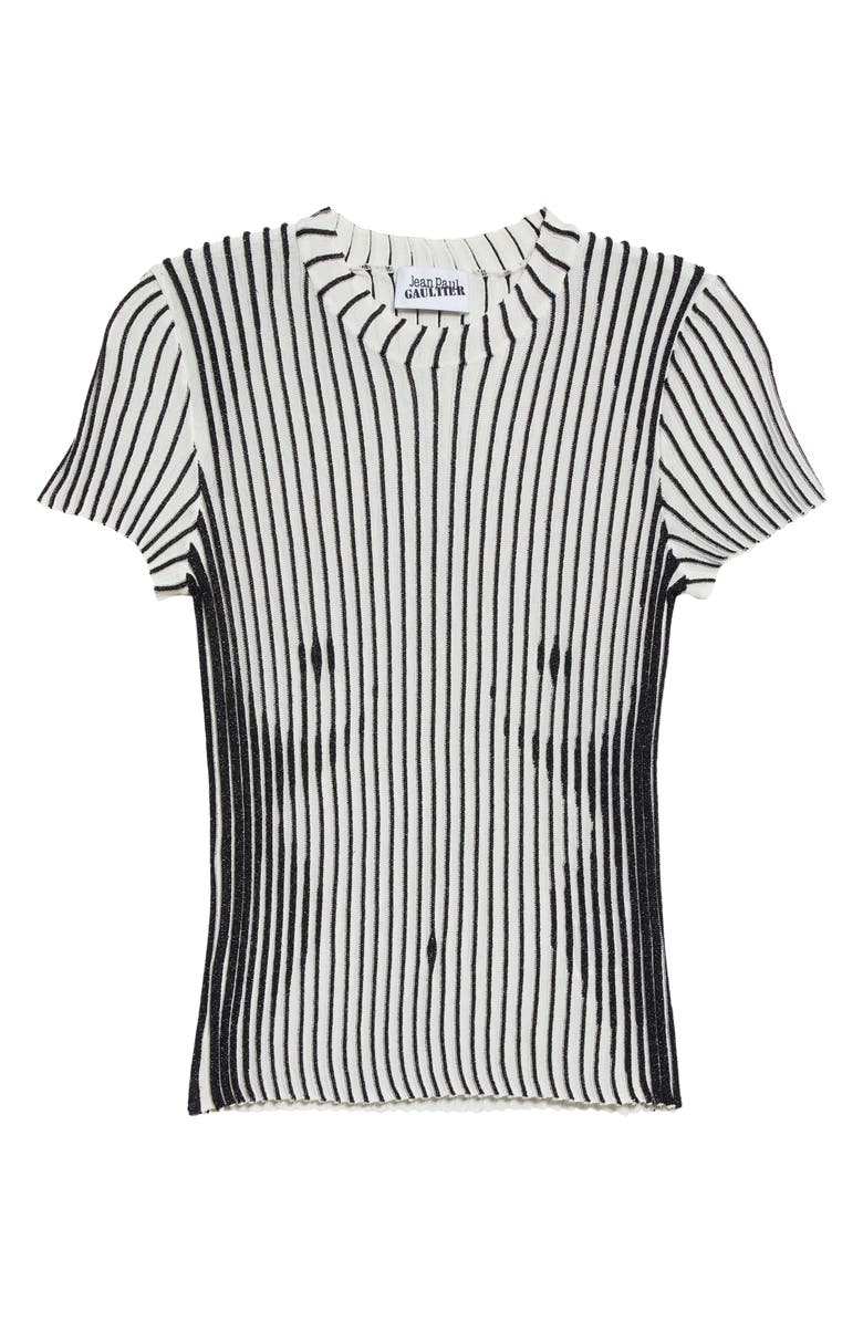 Jean Paul Gaultier Body Morph Trompe l'Oeil Rib Sweater, Alternate, color, 