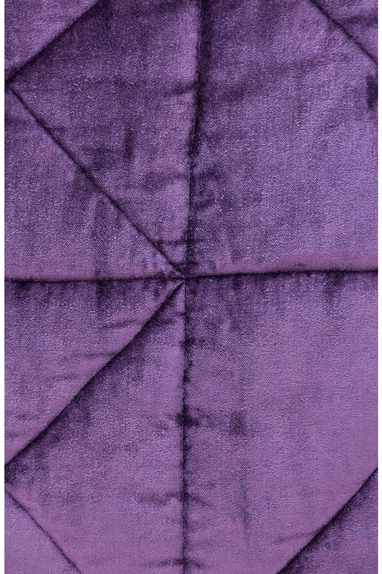 Zoe Quilted Throw Pillow, Alternate, color, PURPLE