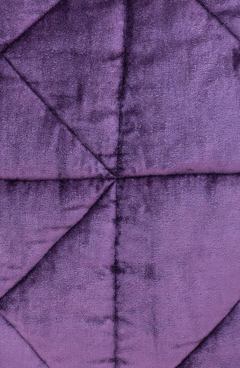 PARKLAND COLLECTION Zoe Quilted Throw Pillow, Alternate, color, Purple