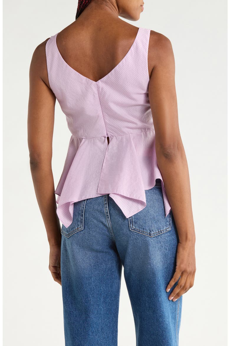 Allegra Stripe Peplum Top, Alternate, color, WISTERIA