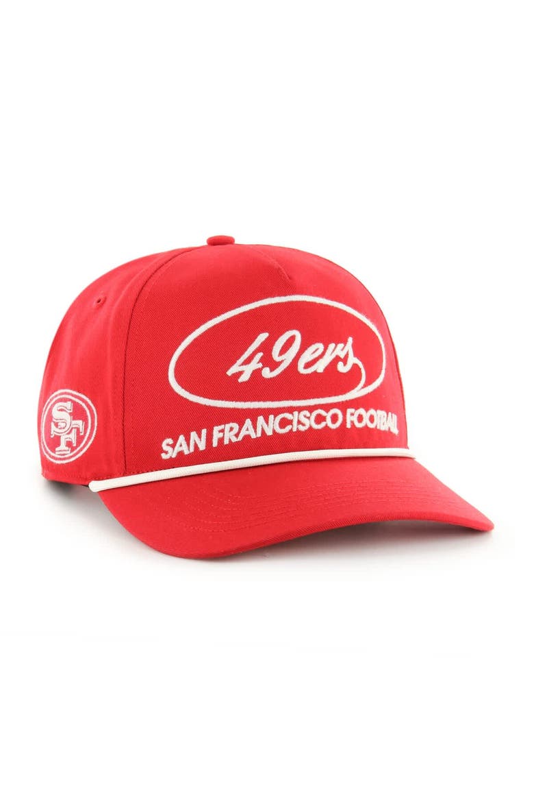 Men's '47 Scarlet San Francisco 49ers Foundational Hitch Adjustable Hat, Main, color, Scarlet