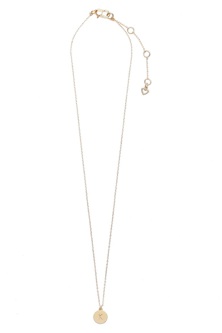 mini initial pendant necklace, Main, color, GOLD - K