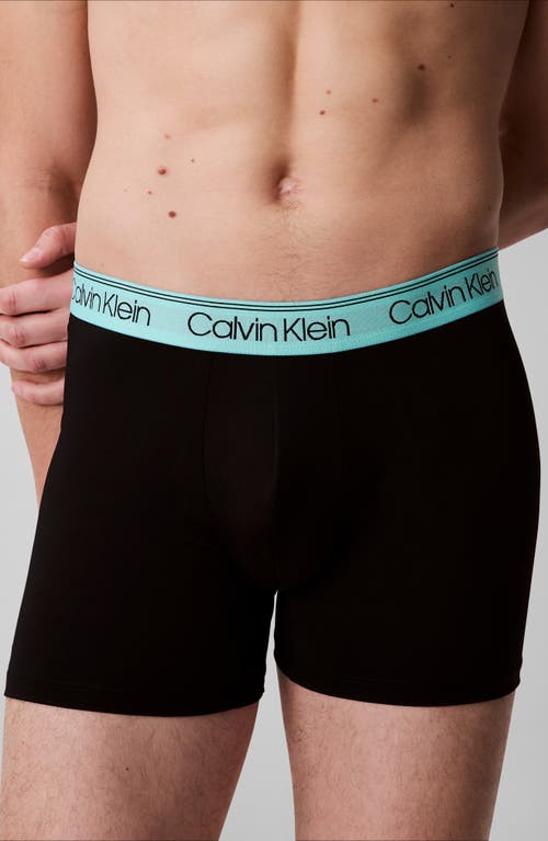 Calvin Klein 3-pack Low Rise Microfiber Stretch Boxer Briefs In Black Bodie