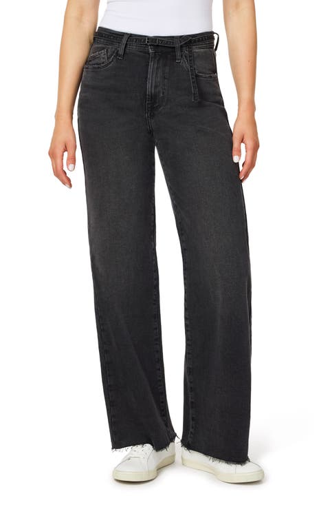 Kaya Belted High Waist Wide Leg Jeans