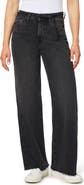 Kensie Kaya Belted High Waist Wide Leg Jeans