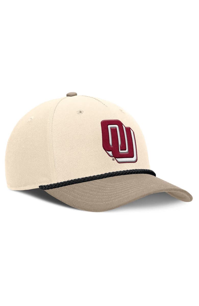 Nike Men's Nike Natural Oklahoma Sooners Rise Legacy Throwback Logo Adjustable Hat, Alternate, color, 