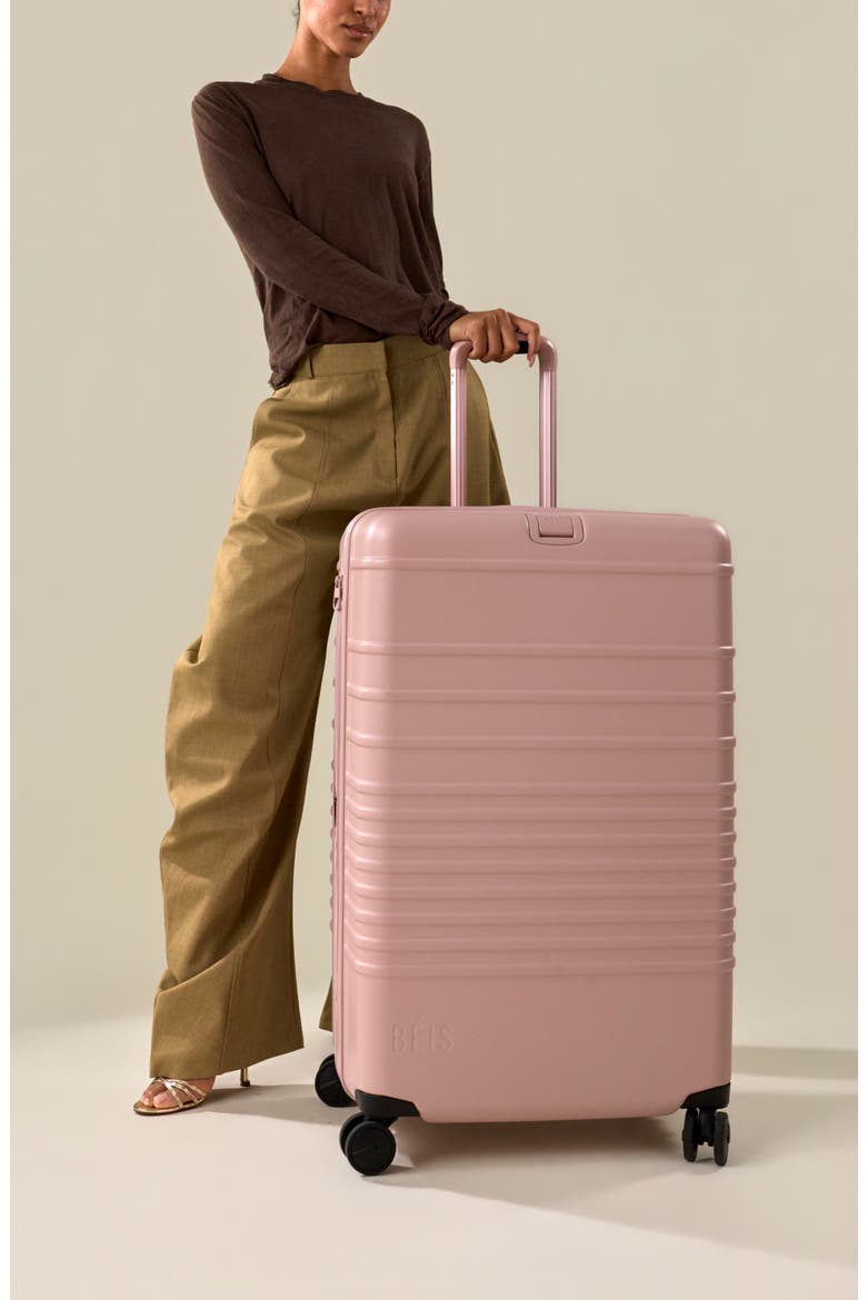 The Large Check-In Hardside Roller Suitcase, Alternate, color, ATLAS PINK