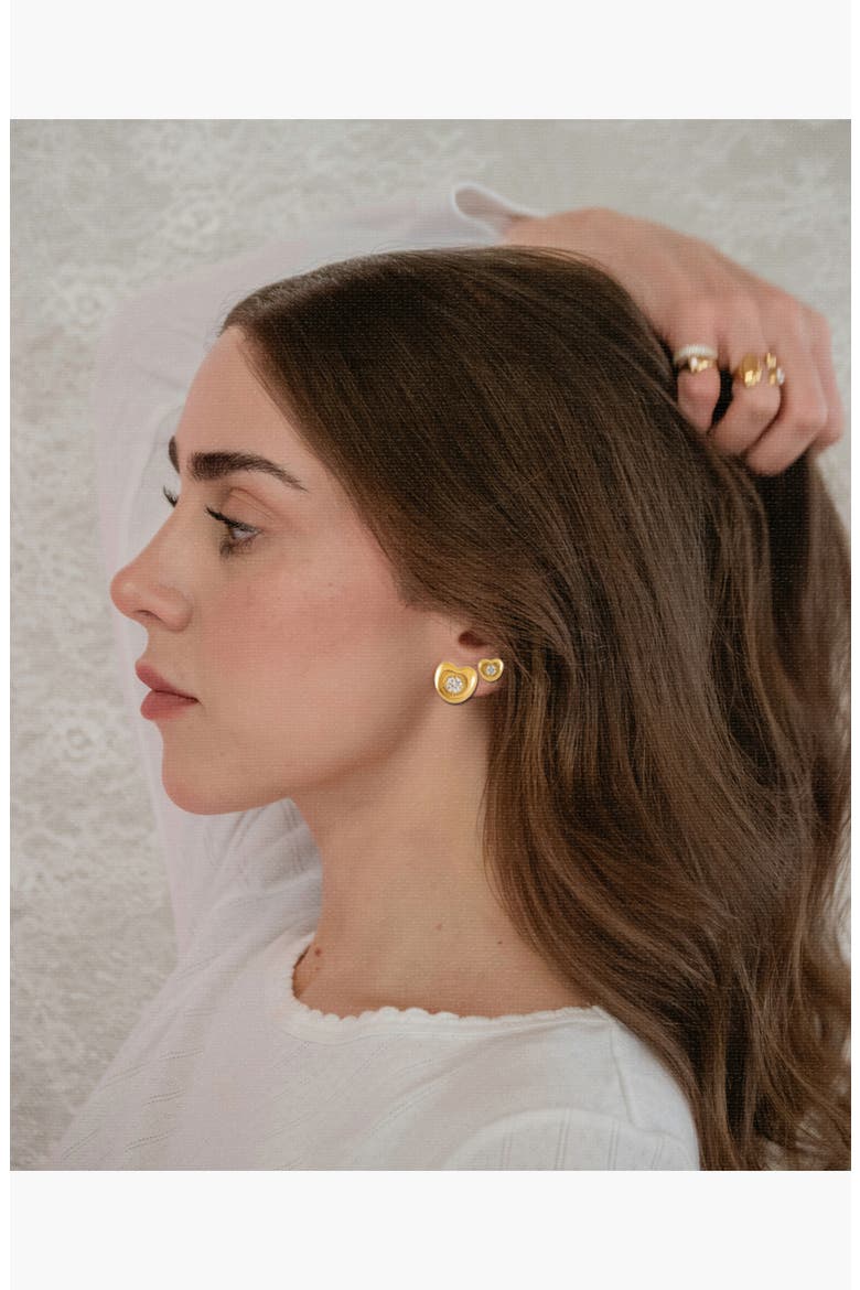 Lila Sweetheart Earrings Set, Alternate, color, Gold