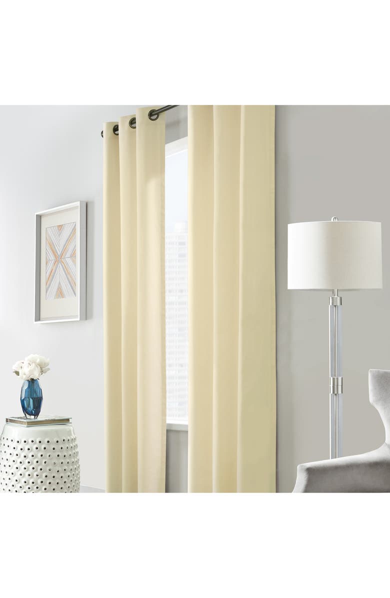 Outdoor Decor by Commonwealth Set of 2 Cotton Curtain Panels, Alternate, color, Natural