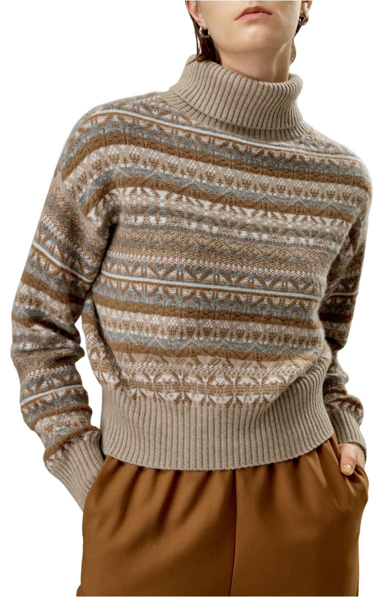 Lilysilk Fair Isle Cashmere Pullover for Women, Main, color, Fair Isle