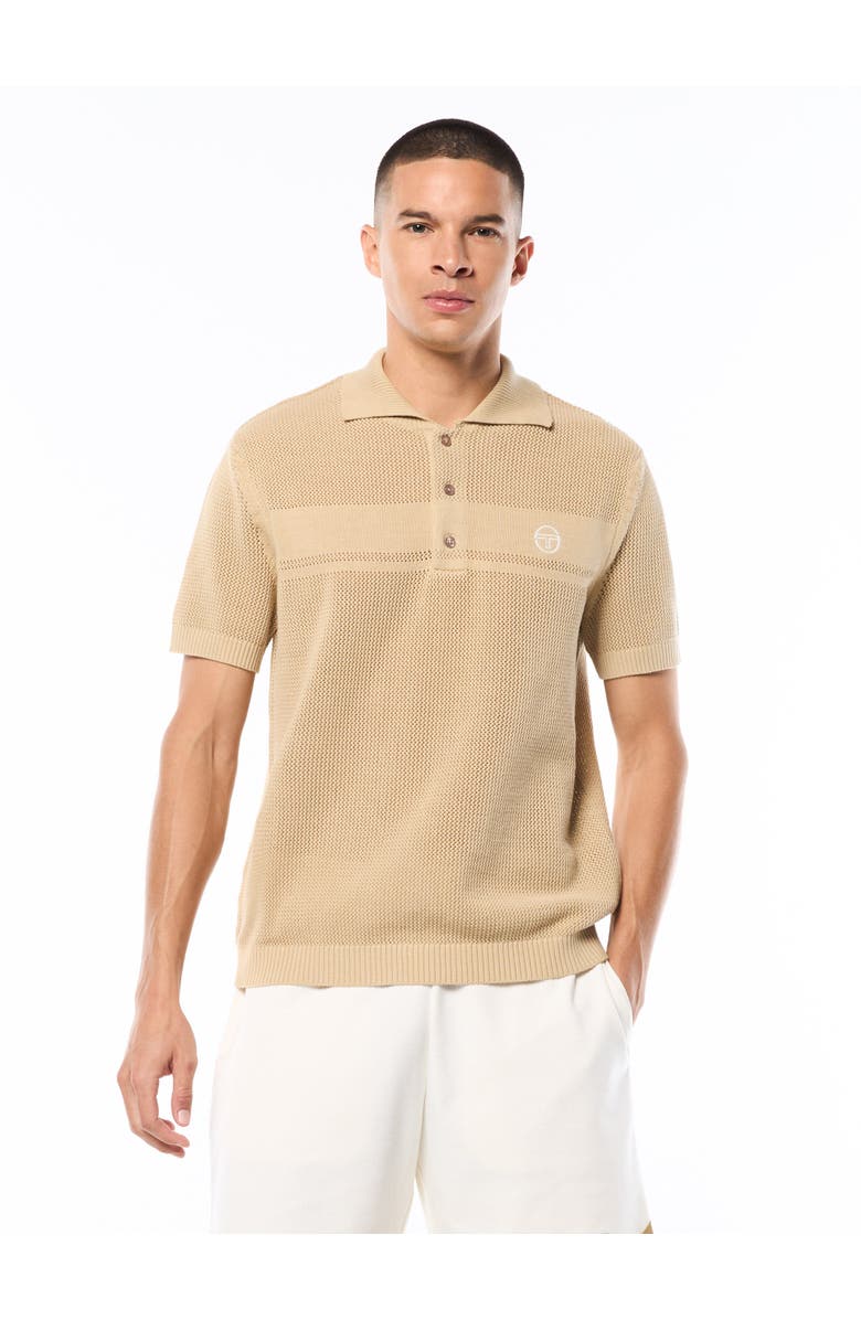 Sergio Tacchini Sabino Knit Polo, Main, color, Mojave Desert
