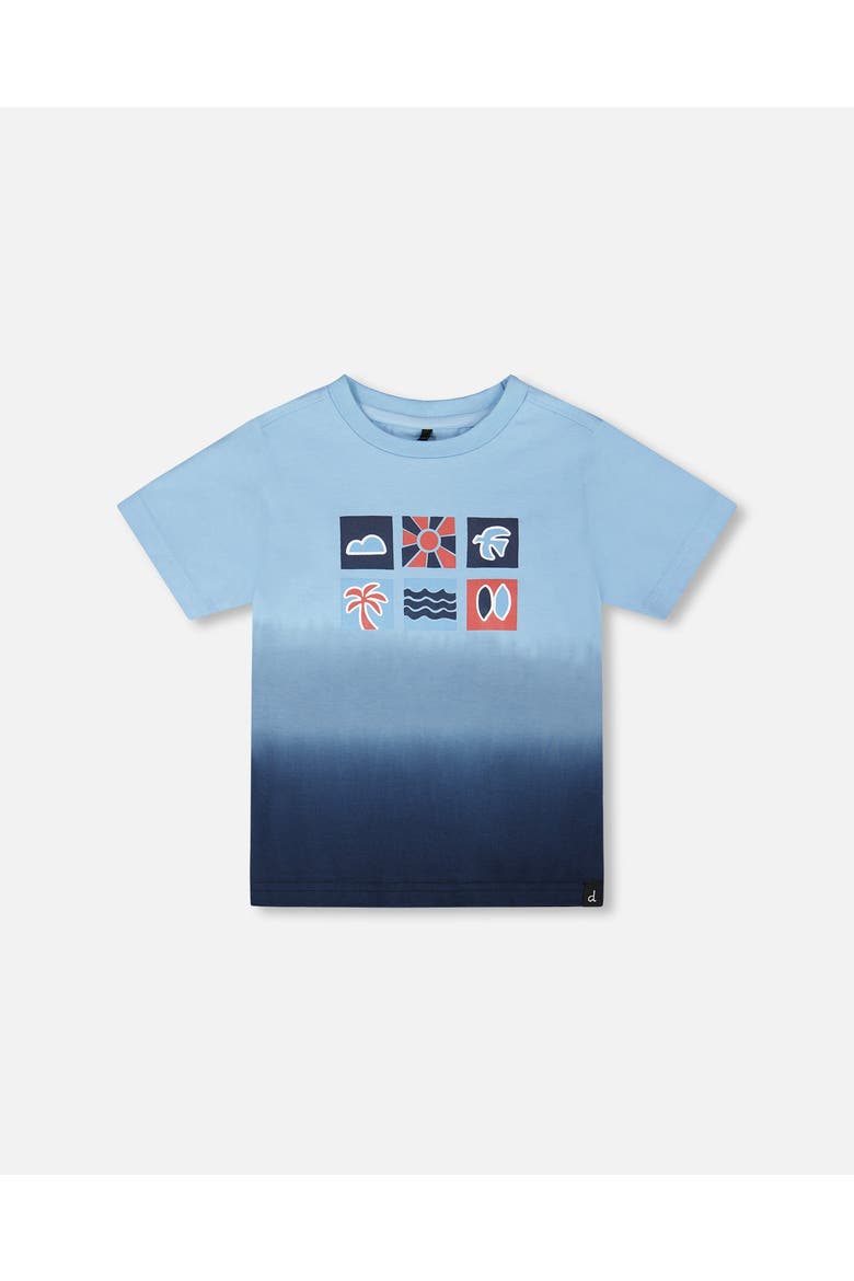 Organic Cotton Short Sleeve Gradient T-Shirt, Main, color, Blue Gradient