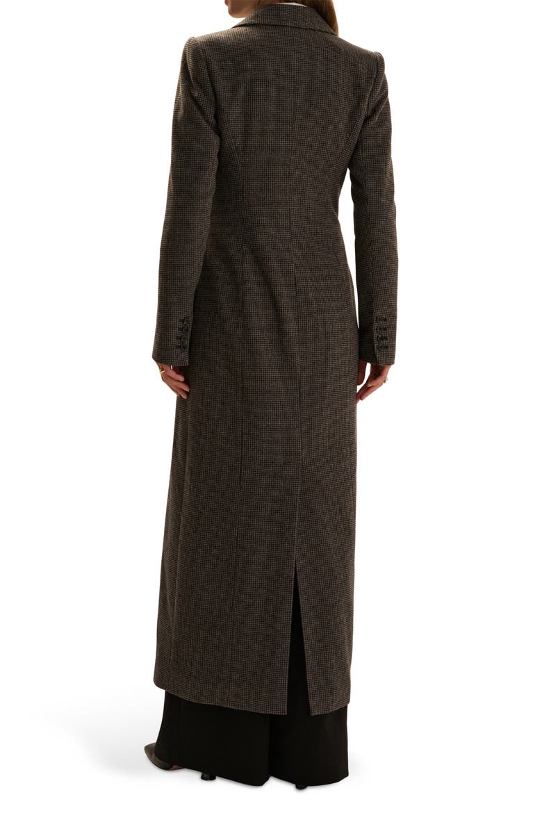 The Simon Double Breasted Wool Blend Coat, Alternate, color, CHARCOAL MINI HOUN